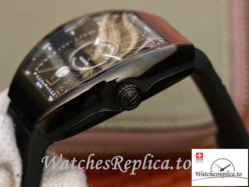 Swiss Franck Muller Vanguard Replica V45-05 Black Strap 45MM - WatchesReplica.is