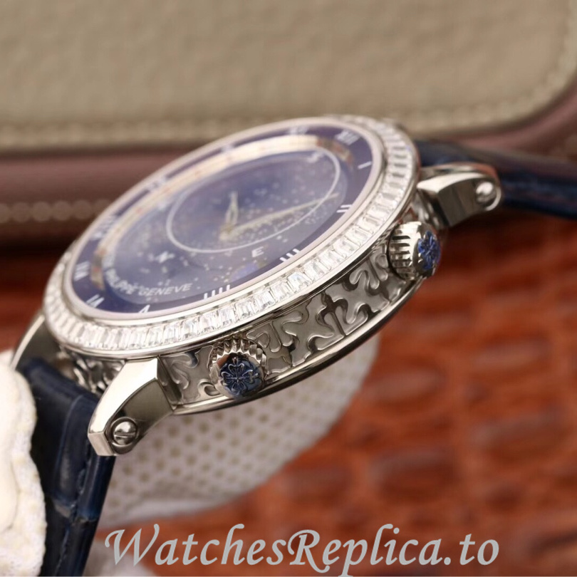 Patek Philippe Replica Complications 5102 Leather strap 43MM - WatchesReplica.is