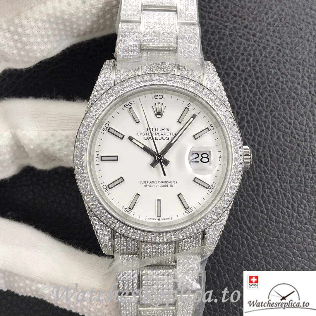 Swiss Rolex Datejust Replica Stainless steel strap 41MM - WatchesReplica.is