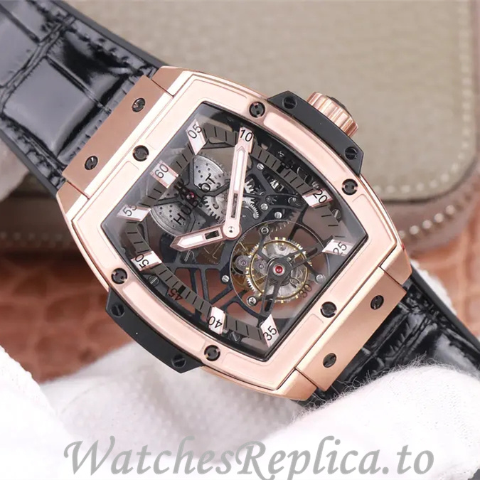 Hublot Replica MASTERPIECE Series Leather strap 45MM - WatchesReplica.is