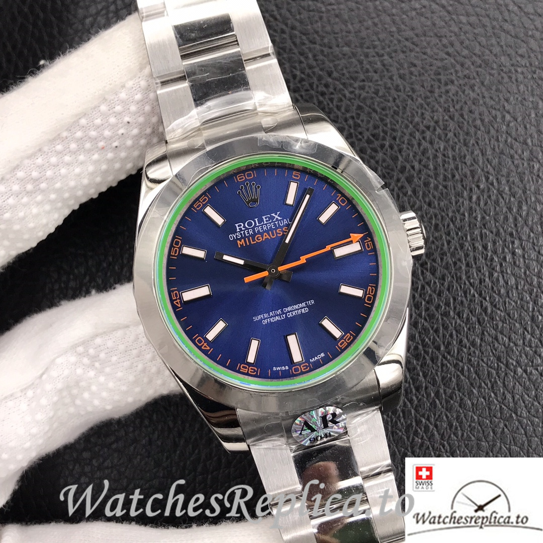 Swiss Rolex Milgauss Replica 116400 Stainless steel strap 40MM - WatchesReplica.is