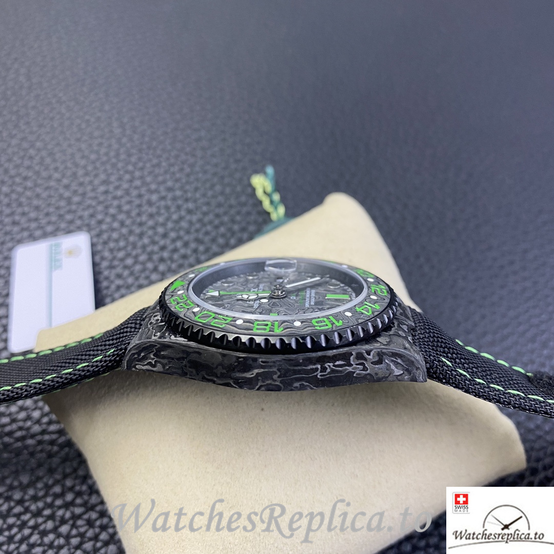 Swiss Rolex GMT Master Electro Carbon Carbon fiber strap 40MM - WatchesReplica.is