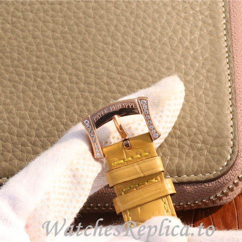 Patek Philippe Replica Complications 4968 Leather strap 33.3MM - WatchesReplica.is