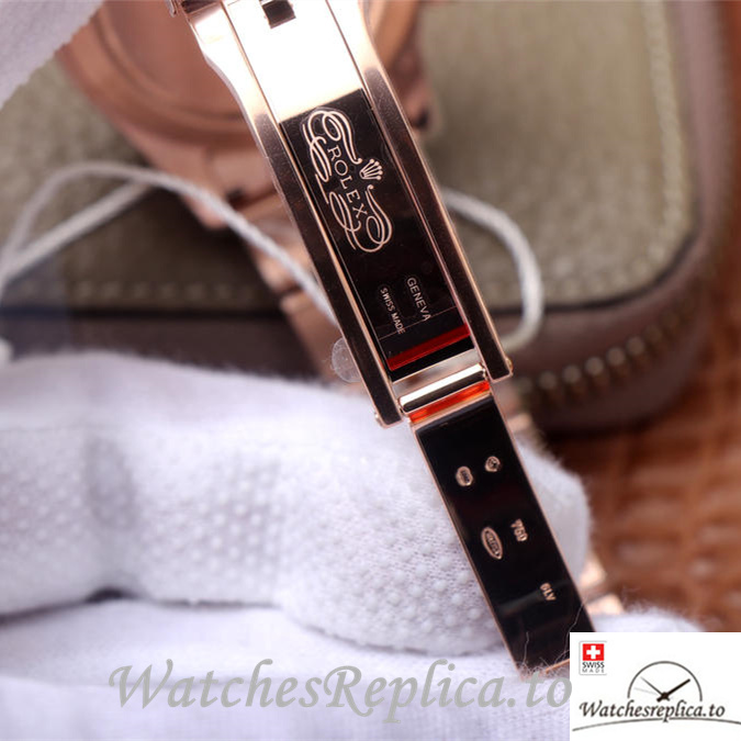 Swiss Rolex Daytona Replica 116598RBOW Rose Gold strap 40MM - WatchesReplica.is