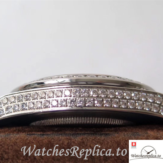 Swiss Rolex Day Date Replica Stainless steel strap 40MM - WatchesReplica.is