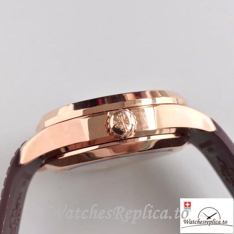 Swiss Patek Philippe Aquanaut Travel Time Replica 5164R-001 Dark Brown Strap 40.5MM - WatchesReplica.is