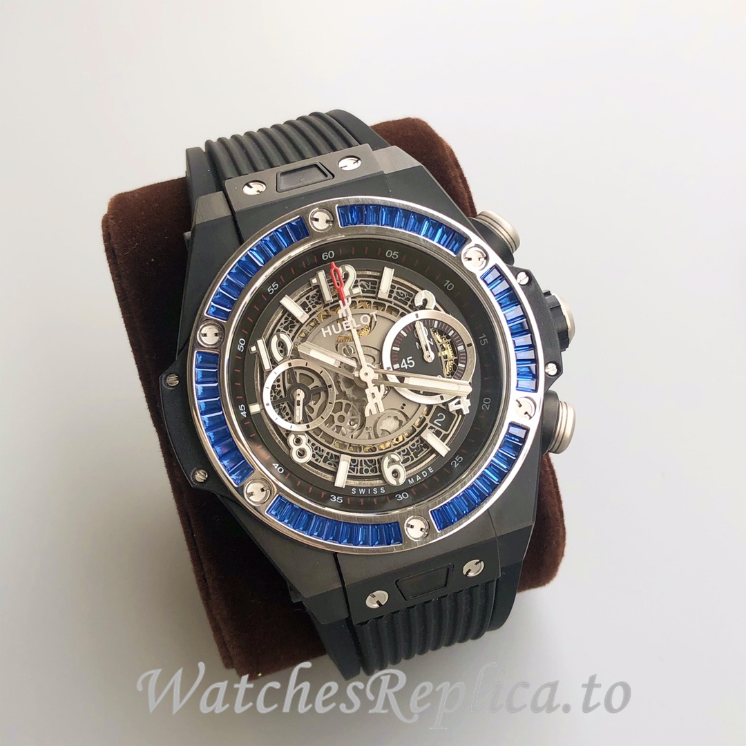 Hublot Replica Big Bang Gypsophila Chronograph v2 Rubber strap 45MM - WatchesReplica.is