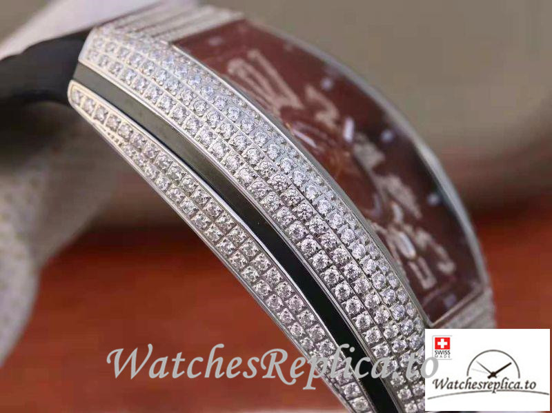 Swiss Franck Muller Vanguard Replica V45.SC.DT.D.NBR.CD.5N.NR 001 Black Strap 44 MM × 54 MM - WatchesReplica.is