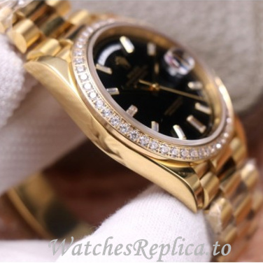 Swiss Rolex Day Date Replica 228348 Yellow Gold strap 40MM - WatchesReplica.is
