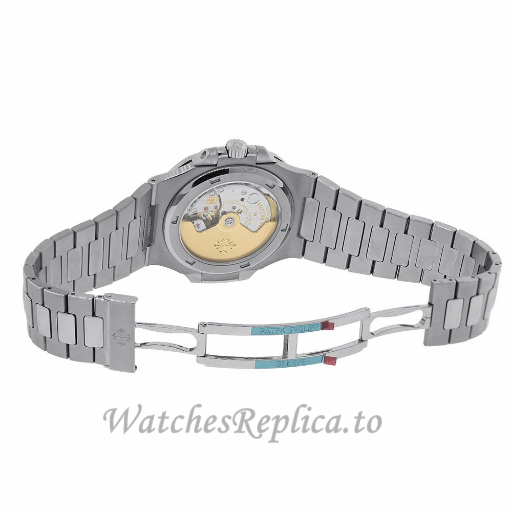 Patek Philippe Replica Nautilus Stainless Steel Blue Dial 40MM Watch 57111A010 - WatchesReplica.is
