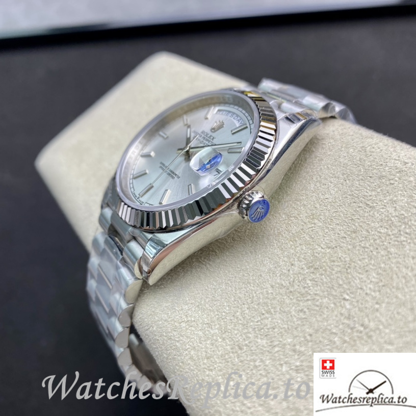 Swiss Rolex Day Date Replica 228239 Stainless steel strap 40MM - WatchesReplica.is