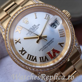 Swiss Rolex Datejust Replica 178383 Yellow Gold strap 31MM - WatchesReplica.is