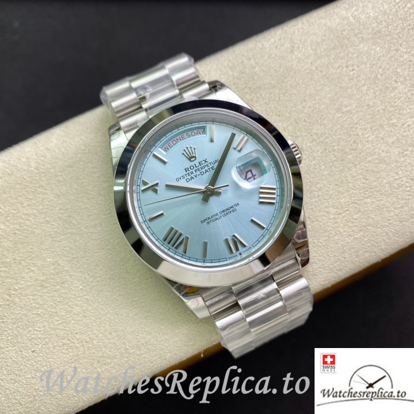 Swiss Rolex Day Date Replica 228239 Stainless steel strap 40MM - WatchesReplica.is
