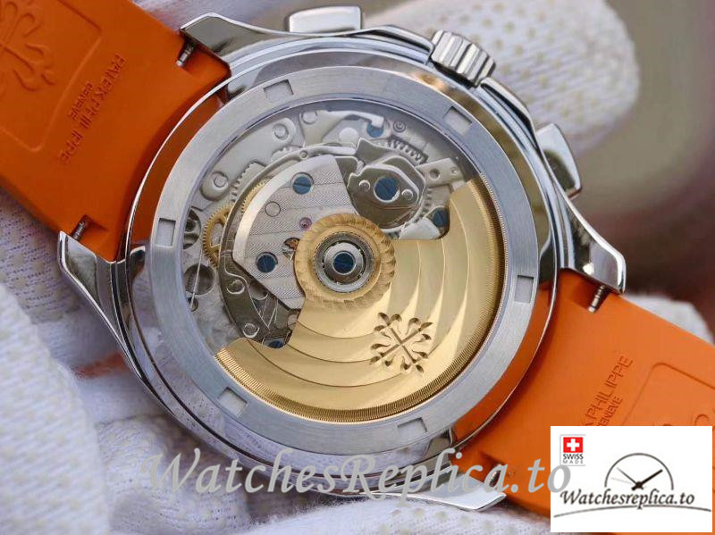 Swiss Patek Philippe Aquanaut Chronograph Replica 5968A Roman Markers 42MM - WatchesReplica.is