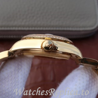 Swiss Rolex Datejust Replica 178383 Yellow Gold strap 31MM - WatchesReplica.is