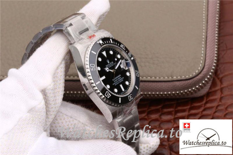 Swiss Rolex Submariner Replica 114060 Silver Strap 40MM - WatchesReplica.is
