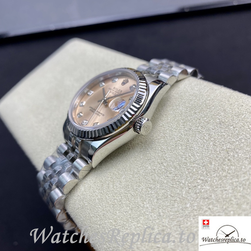 Swiss Rolex Datejust Replica 178384 Stainless steel strap 31MM Yellow Dial - WatchesReplica.is