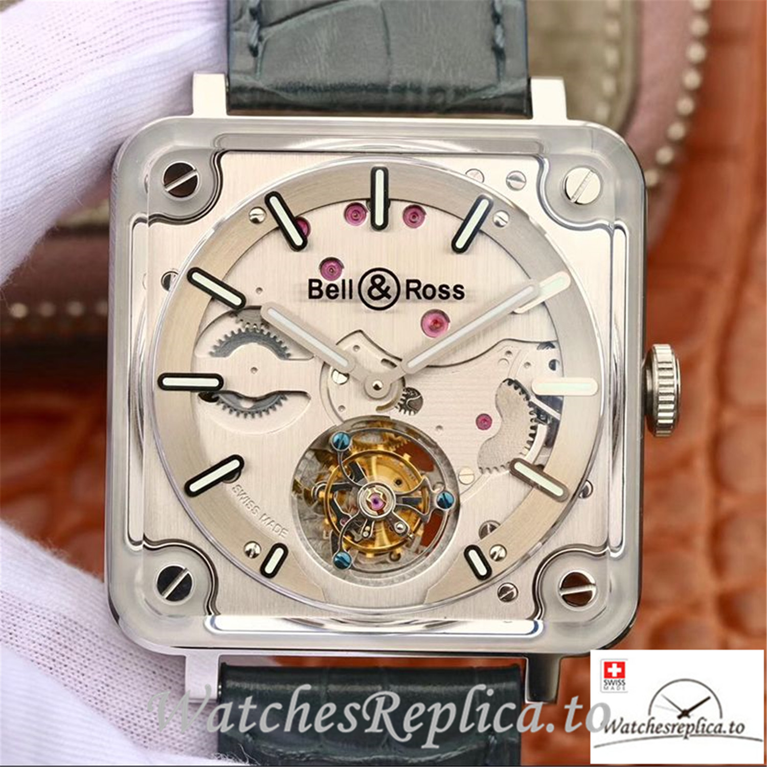 Swiss Bell & Ross Replica BR-X2 001 Black Strap 42.5MM - WatchesReplica.is