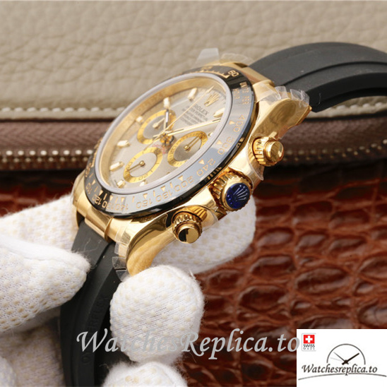 Swiss Rolex Daytona Replica 116518 Rubber strap 40MM - WatchesReplica.is