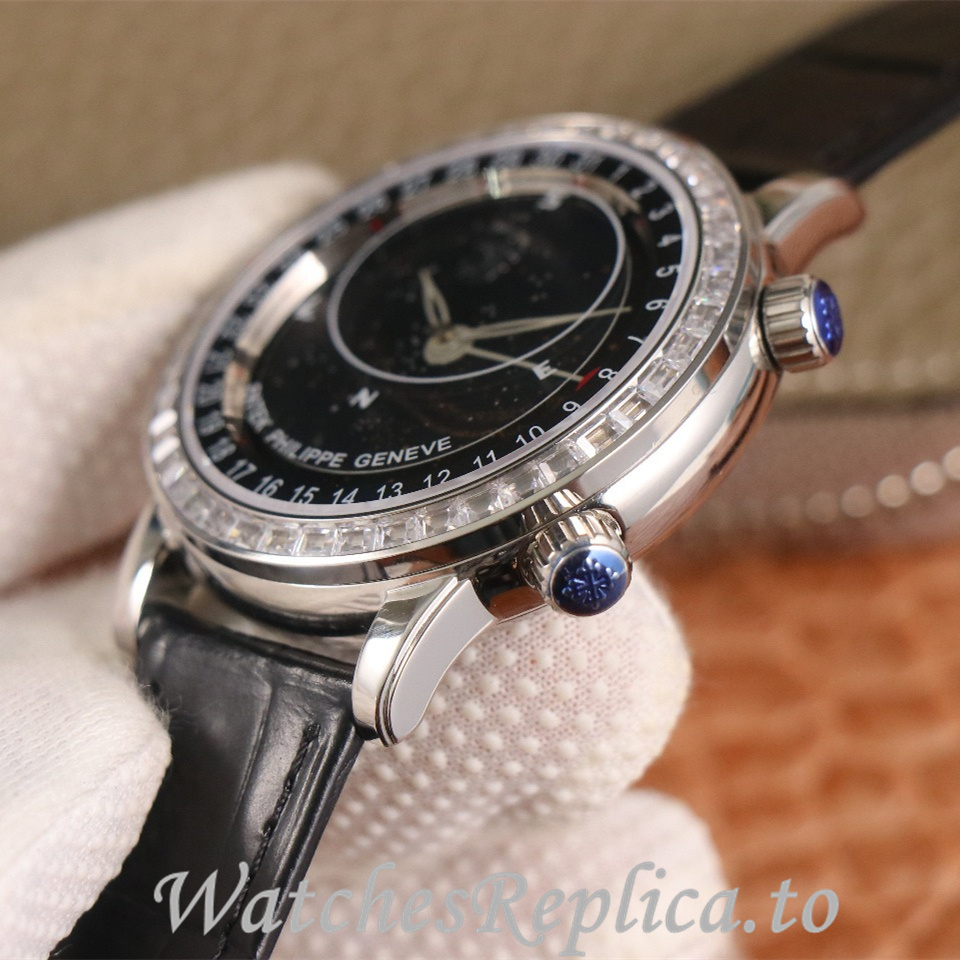 Patek Philippe Replica Complications 6104 Leather strap 44MM - WatchesReplica.is