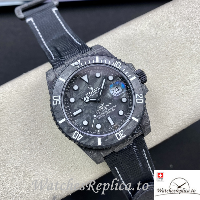 Swiss Rolex Sea Dweller Replica Canvas strap 40MM White - WatchesReplica.is