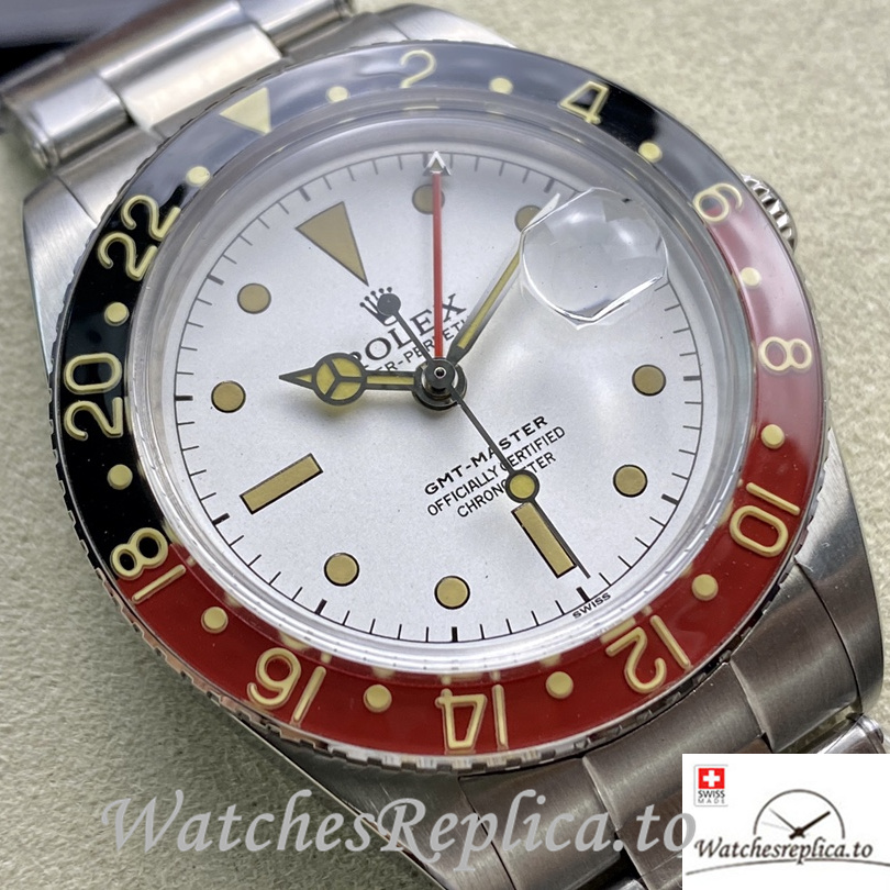 Swiss Rolex GMT Master 16710 Replica Stainless steel strap 40MM - WatchesReplica.is