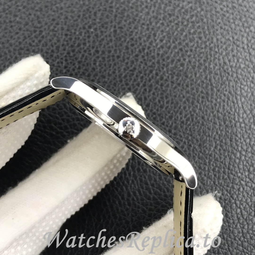 Patek Philippe Replica 5077P Leather strap 38.6MM - WatchesReplica.is
