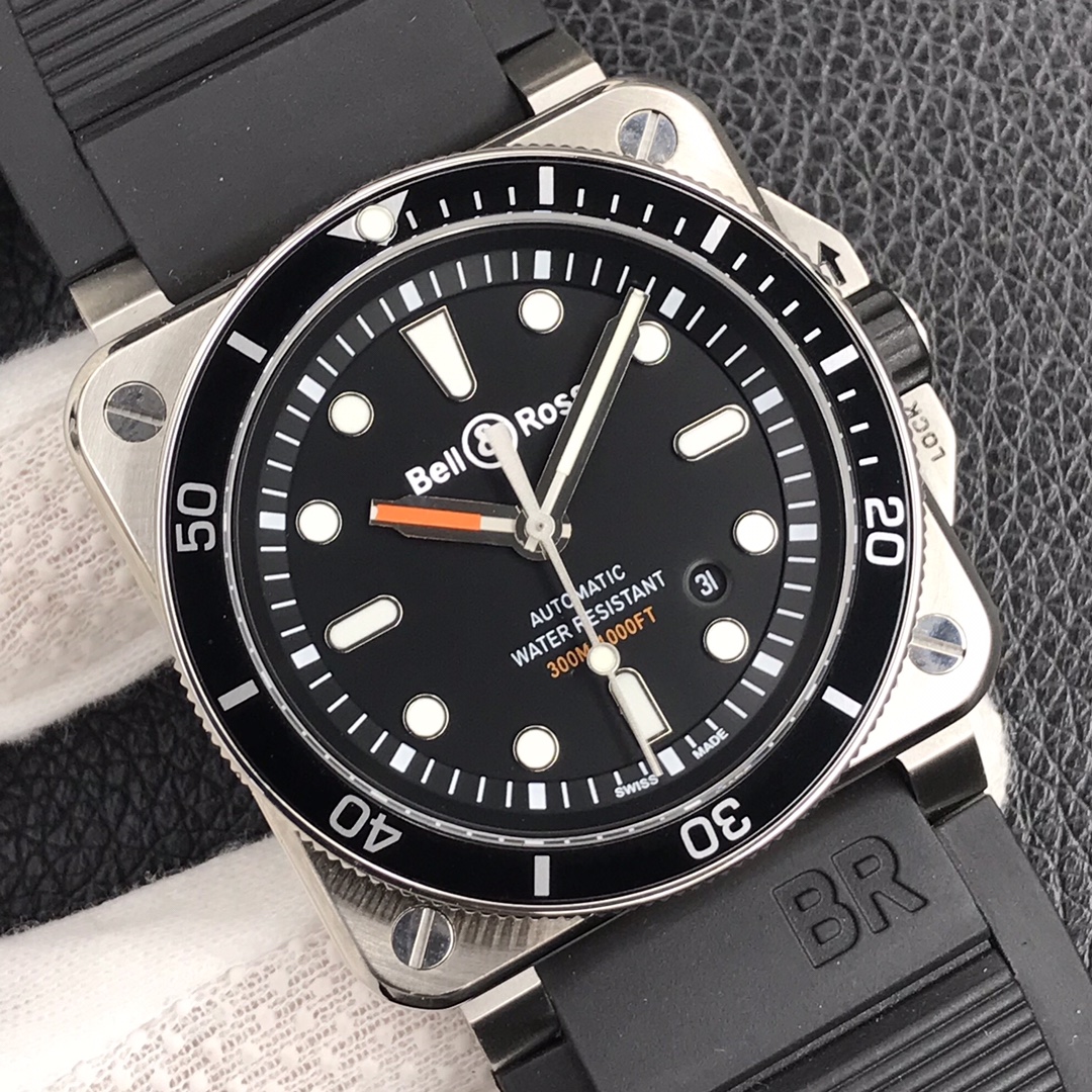 Bell Ross Replica BR 03 BR0392-CAMO-CE/SRB Rubber strap 42MM - WatchesReplica.is