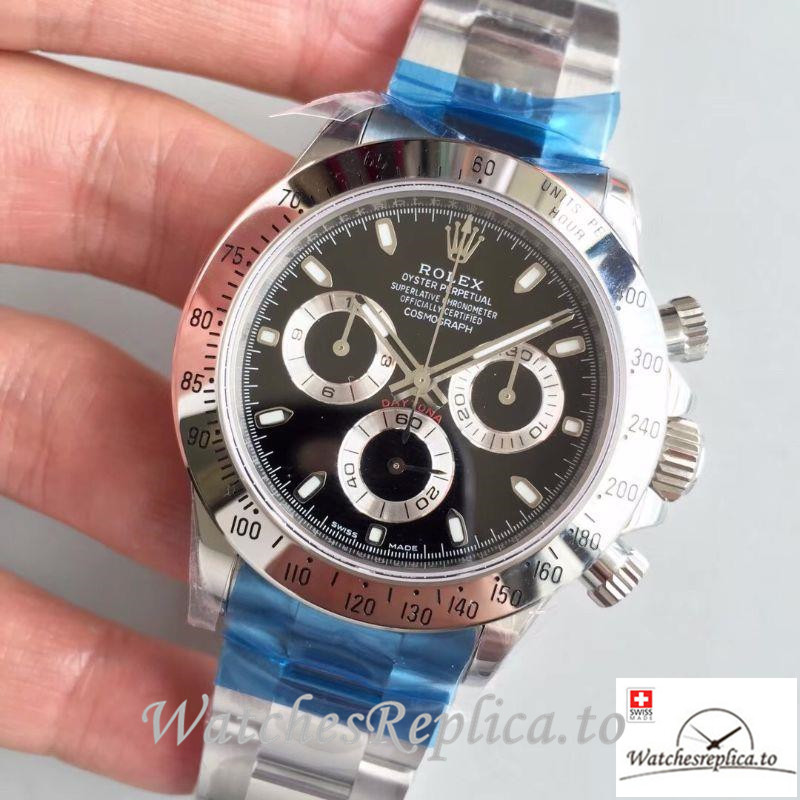 Swiss Rolex Daytona Cosmograph Replica 116520 003 Silver Strap 40MM - WatchesReplica.is