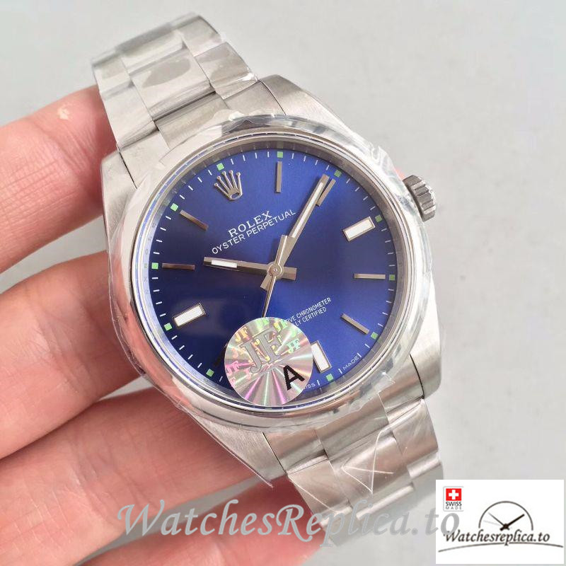 Swiss Rolex Oyster Perpetual Replica 114300 001 Silver Strap 39MM - WatchesReplica.is