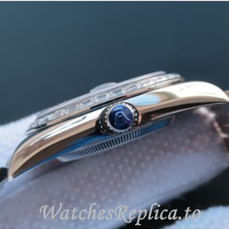 Swiss Rolex Day Date Replica 218399 White Gold strap 41MM - WatchesReplica.is