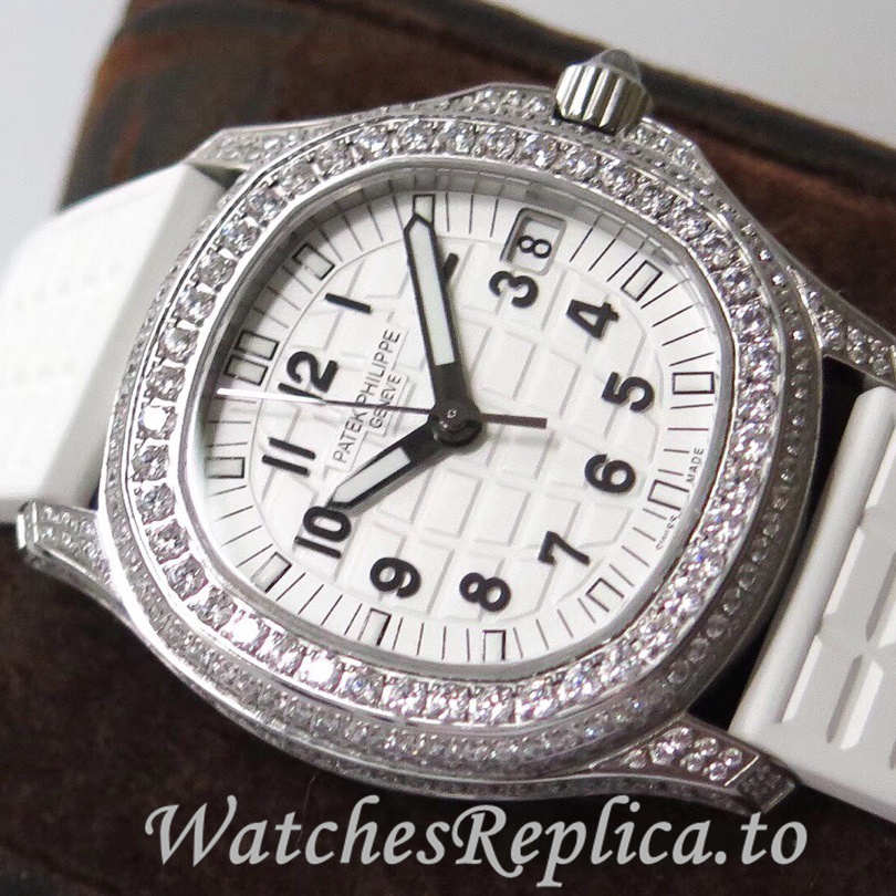 Patek Philippe Replica Aquanaut Rubber strap 35.6MM - WatchesReplica.is