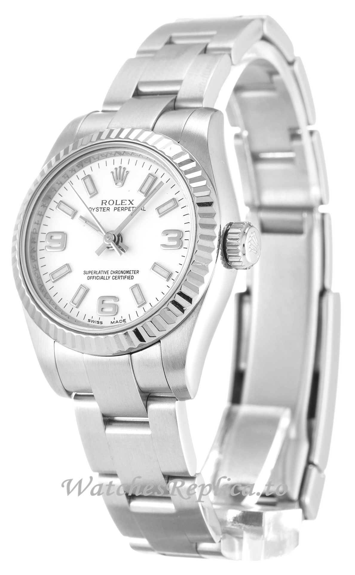 Rolex Lady Oyster Perpetual White Dial 176234-26 MM - WatchesReplica.is