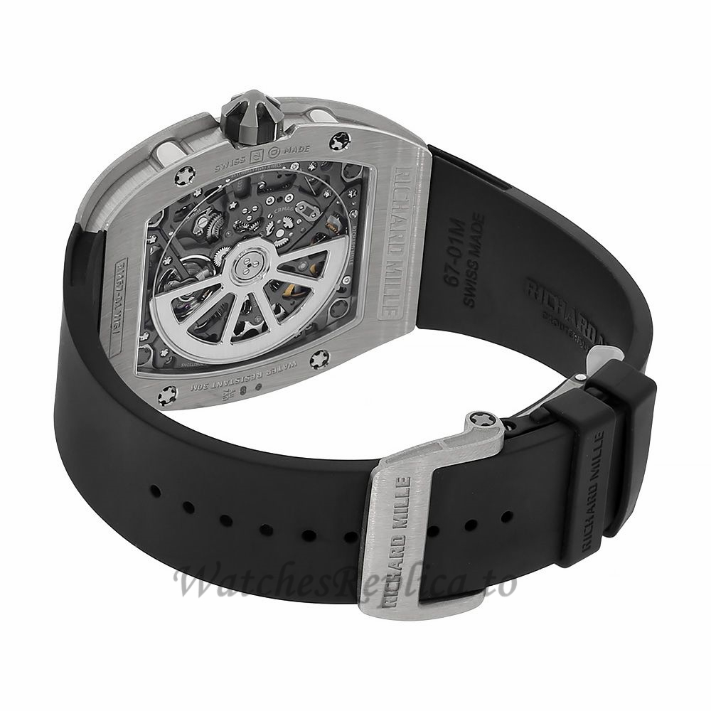 Richard Mille Replica RM67-01 White Gold Extra Flat Automatic 47MM Watch RM67-01 47897 - WatchesReplica.is