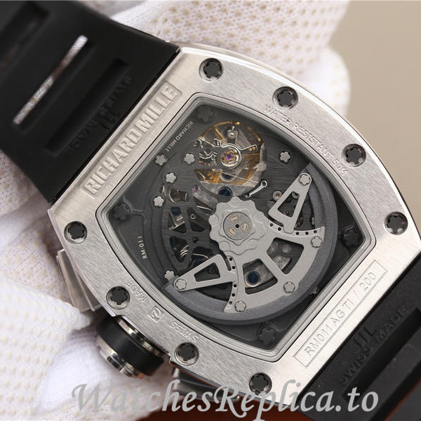 Richard Mille Replica RM011 Rubber strap 50MM - WatchesReplica.is