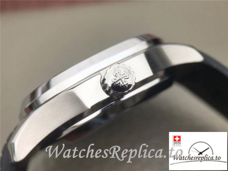 Swiss Patek Philippe Aquanaut Dual Time Replica 5164A-001 Blue Strap 40.8MM - WatchesReplica.is