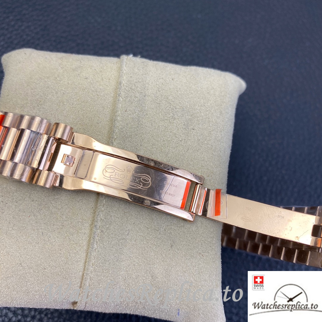 Swiss Rolex Datejust Replica 126233 Rose Gold strap 36MM - WatchesReplica.is