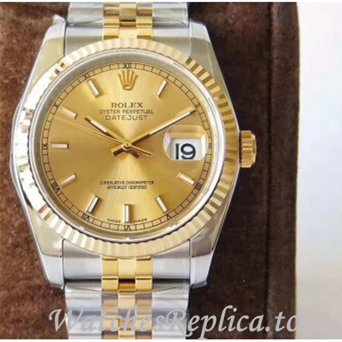 Swiss Rolex Datejust Replica 116233 Stainless steel strap 36MM - WatchesReplica.is