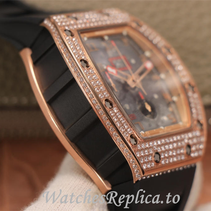 Richard Mille Replica RM011 Rubber strap 50MM - WatchesReplica.is