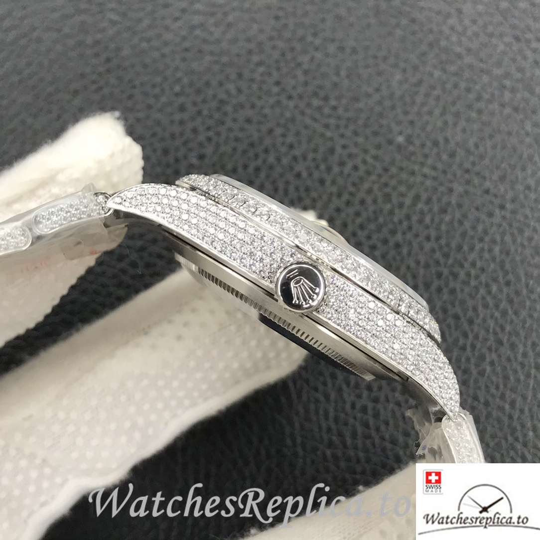 Swiss Rolex Datejust Replica Stainless steel strap 41MM - WatchesReplica.is