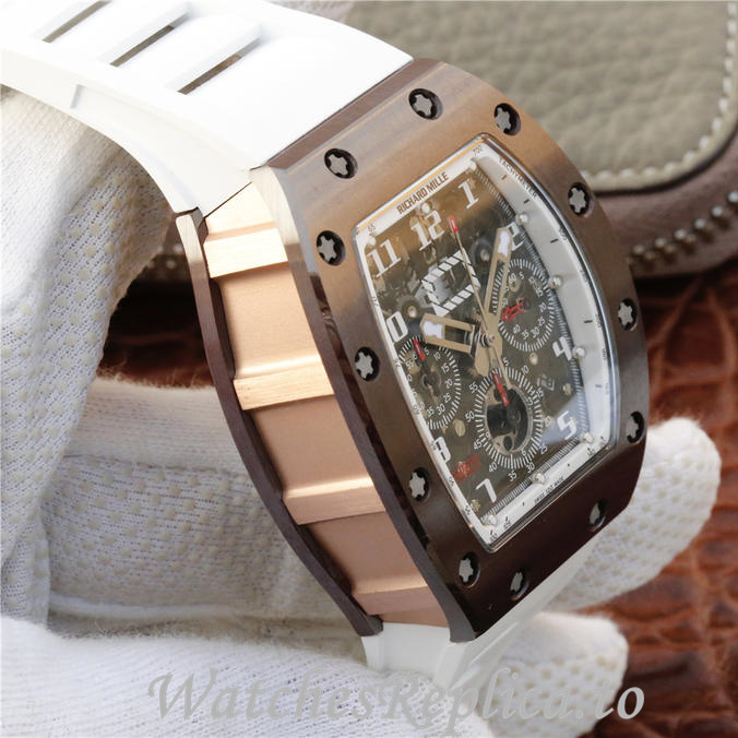 Richard Mille Replica RM011 Rubber strap 50MM - WatchesReplica.is