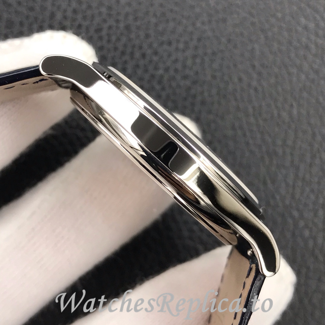 Patek Philippe Replica Calatrava 5296G Leather strap 38MM - WatchesReplica.is