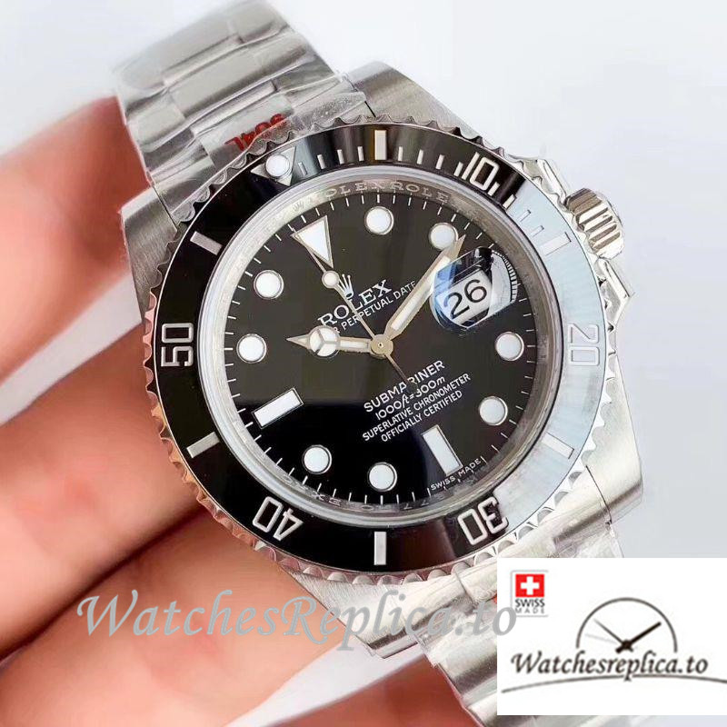 Swiss Rolex Submariner Replica 116610LN Silver Strap 40MM - WatchesReplica.is