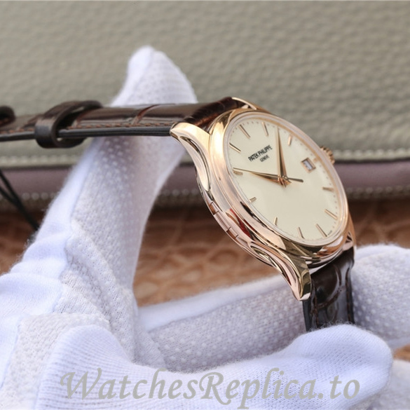 Patek Philippe Replica Calatrava 5227 Leather strap 39MM - WatchesReplica.is