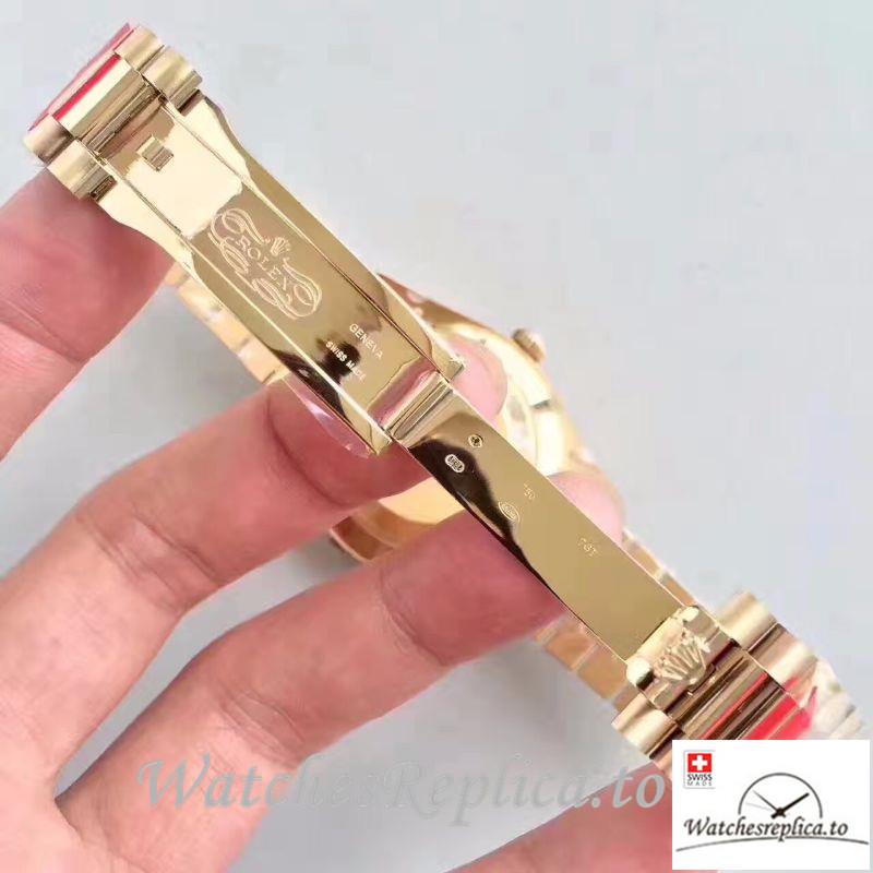 Swiss Rolex Day Date Replica M228238-0003 Gold strap 40MM - WatchesReplica.is