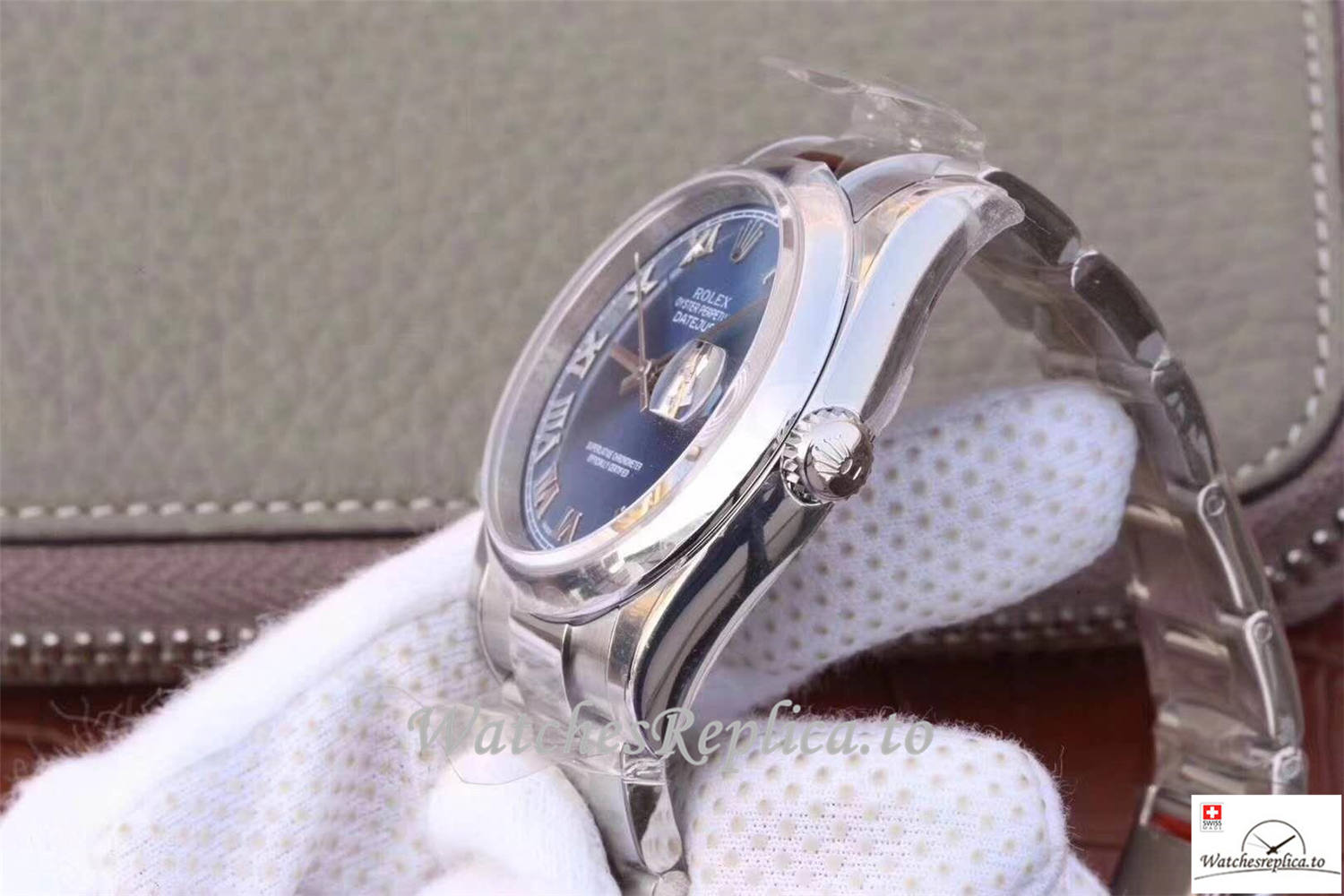 Swiss Rolex Datejust Replica 116334 Blue Dial 36MM - WatchesReplica.is