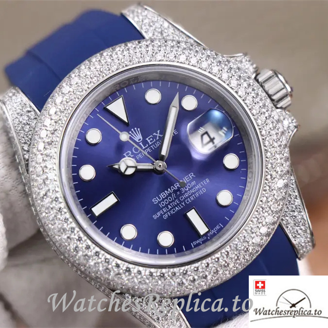 Swiss Rolex Submariner Replica Rubber strap 40MM - WatchesReplica.is