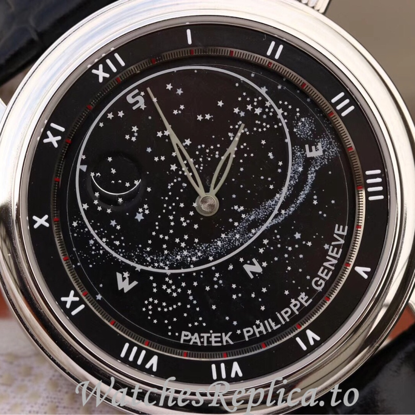 Patek Philippe Replica Complications 5102 Leather strap 43MM - WatchesReplica.is