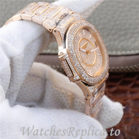 Patek Philippe Replica Nautilus 7021 White Gold strap 37MM - WatchesReplica.is