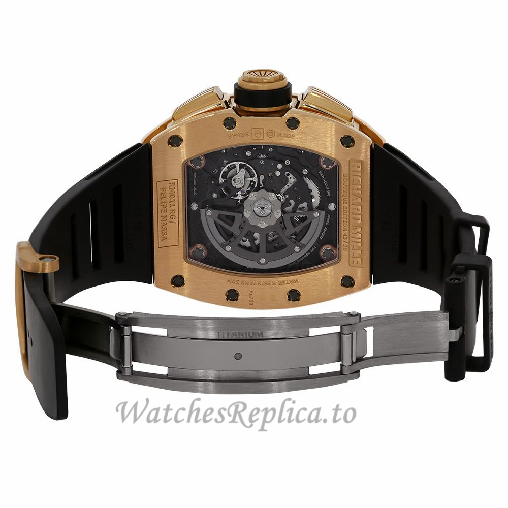 Richard Mille Replica Felipe Massa Boutique Edition Rose Gold 49MM Watch M01107027 - WatchesReplica.is